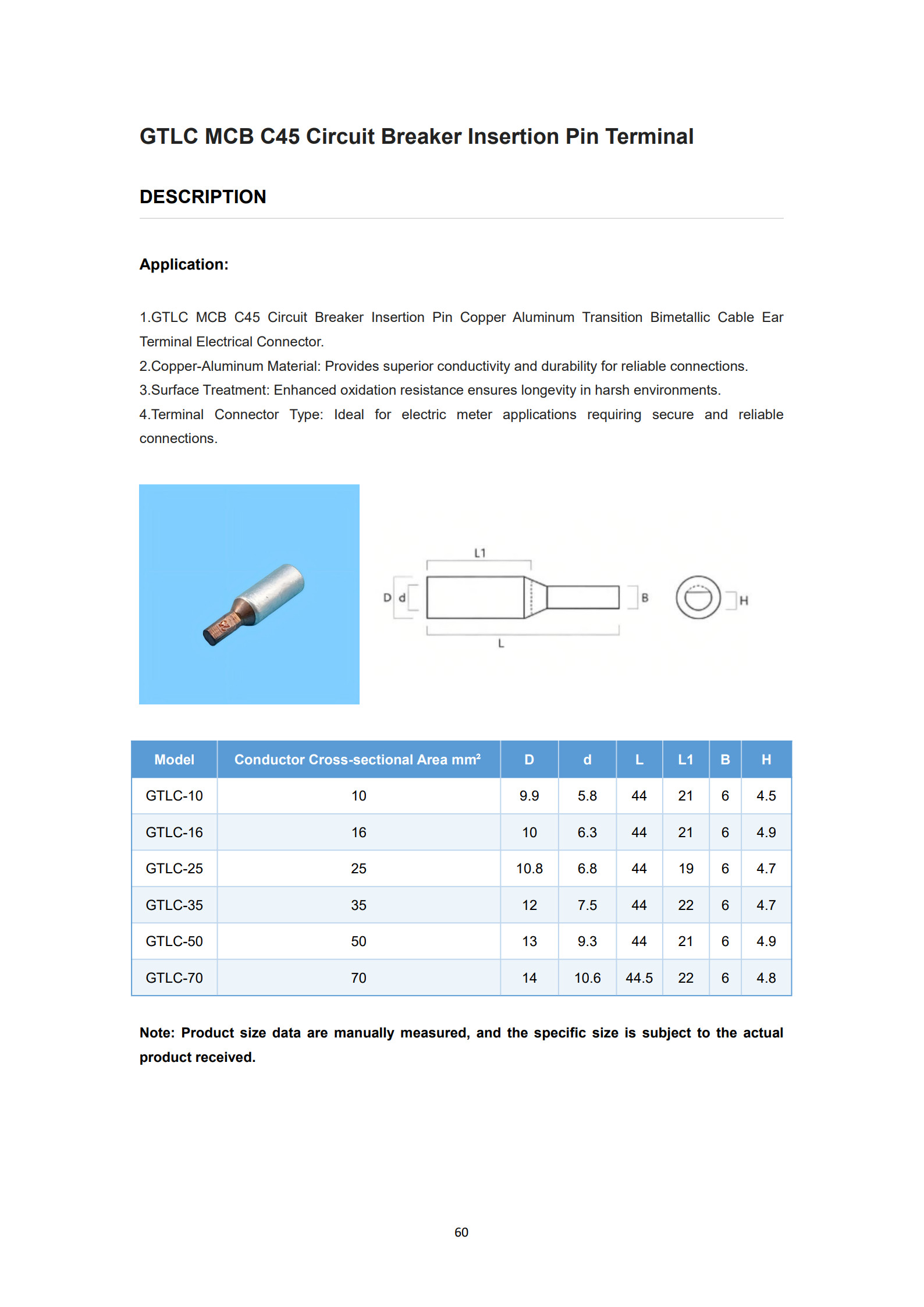 GTLC Bimetal Pin Terminals detail 1